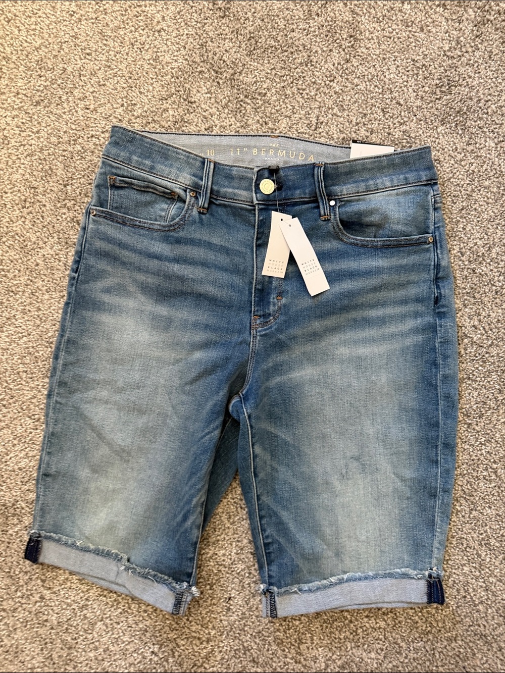 White House Black Market Medium Blue Denim Bermuda Shorts